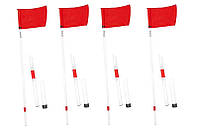 Угловые флажки SECO 1,5м (4 шт) цвет: красный