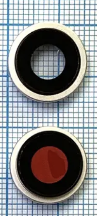 Скло камери Apple iPhone 14, iPhone 14 Plus, оригінал Китай з білим кільцем — 2 шт., фото 1