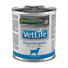 Farmina VetLife Hypoallergenic Fish Potatoк консерва для собак при алергії, 300г