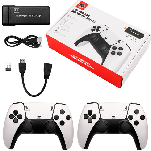 Портативна ігрова консоль Android TV і Game Stick M8 PRO 64Gb з бездротовими контролерами 2.4G