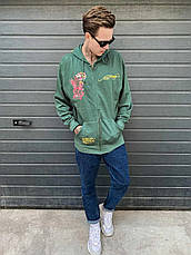 Кофта на блискавці з капюшоном, толстовка, худі, великі розміри унісекс дизайнерська брендова ED HARDY, фото 3
