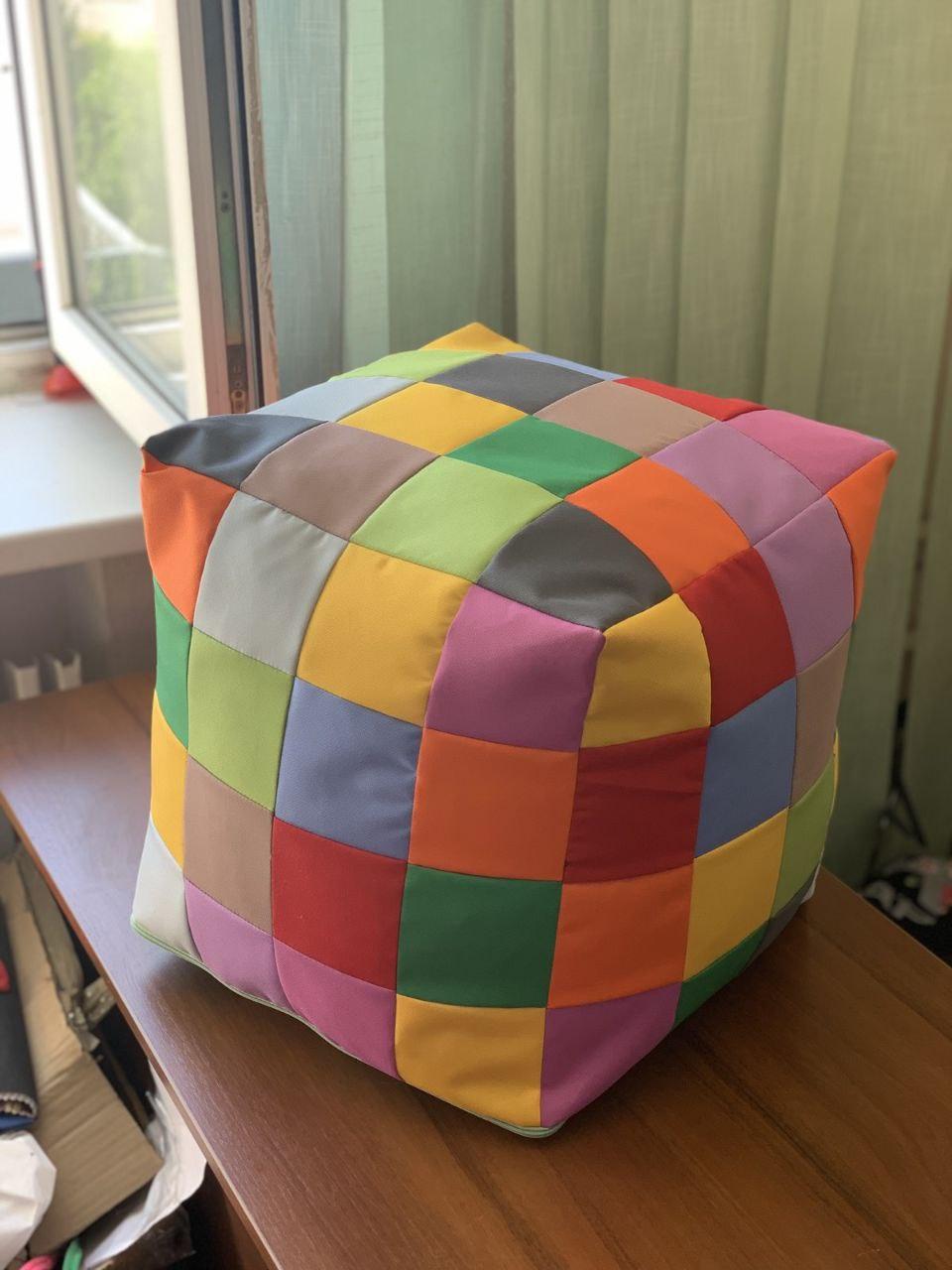 Безкаркасний пуф Кубик Рубік TIA-SPORT 30-30 см, фото 1