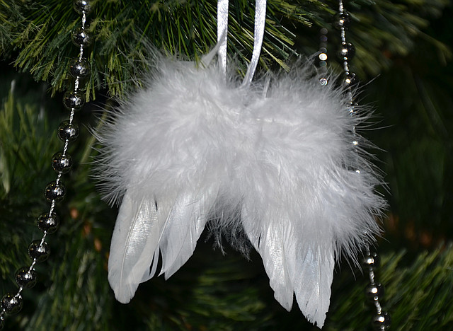 Новорічні прикраси Крила пух 0258