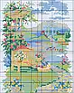 Набір для вишивання за нанесеною на канву схемою "A tranquil path".AIDA 14CT printed , 17*34 см, фото 5