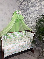 Набір із балдахіном у дитяче ліжечко Ведмежата
