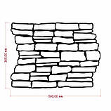 Трафарет Камінь багаторазовий для штукатурки 500х365х3 мм (tds-5.3Е), фото 3