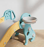 Дитяча гірка 2в1 Terrio “Puppy”  Бірюзова, фото 7