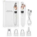 Вакуумний очисник пор/ засіб проти чорних цяток/комедонів на носі/шкірах/лбу Blackhead Remover HY9 білий, фото 3