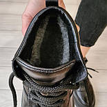 Жіночі шкіряні зимові високі кросівки на хутрі, фото 4