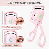 Керлер/щипці для завивання вій електричні з підігрівом на акумуляторі SQ-X001 рожевий (GS-106747), фото 4
