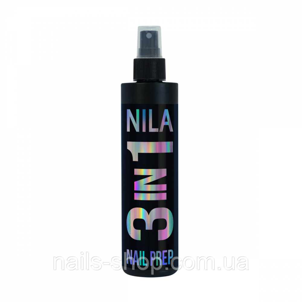 Nila nail Prep 3 в 1, Знежирювач, дегідратація, зняття липкого шару, 250 мл, фото 1
