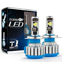 LED Лампы T1 Turbo NEW H4 куллер (2шт)
