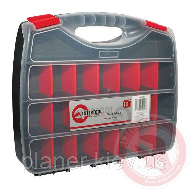 Органайзер пластиковий, 19" 480x380x80 мм INTERTOOL BX-4003, фото 1