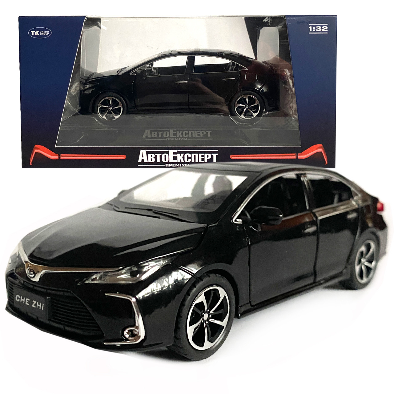 Машинка металева Toyota Corolla "AutoExpert" Тойота Королла чорна звук світло 15,5 * 4,5 * 7 см (GT-6258), фото 1