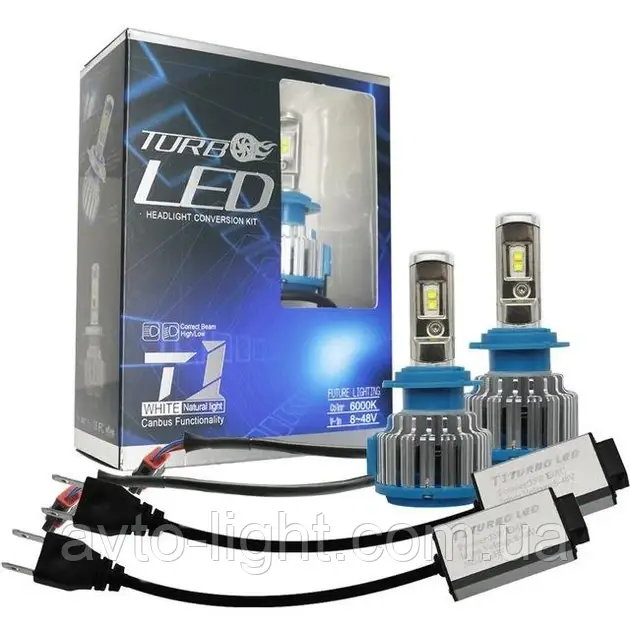 LED Лампи T1 Turbo NEW H7 кулер (2шт)