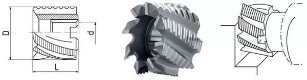 Кінцева фреза HSS Co5 DIN 1880 O 40 x 32 x 16 мм, з дрібними зубцями
