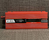 Инвертор V-TEK 4000W 12V-220V. Мощный преобразователь напряжения для дома.