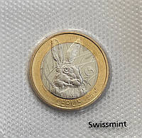 Швейцария 10 франков 2020, Заяц, серия "Швейцарские лесные животные"