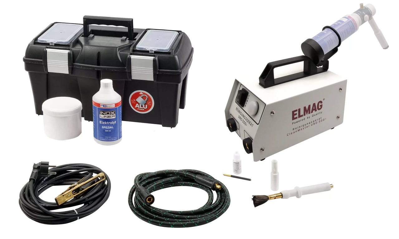 Набір для чищення неіржавкої сталі — UNO 500+ AC Базовий комплект, що складається з:* Пристрій для очищення, фото 1