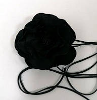 Чокер цветок черный ручной работы