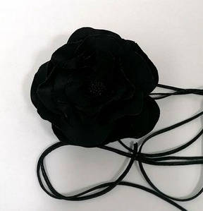 Чокер чорна квітка ручної роботи
