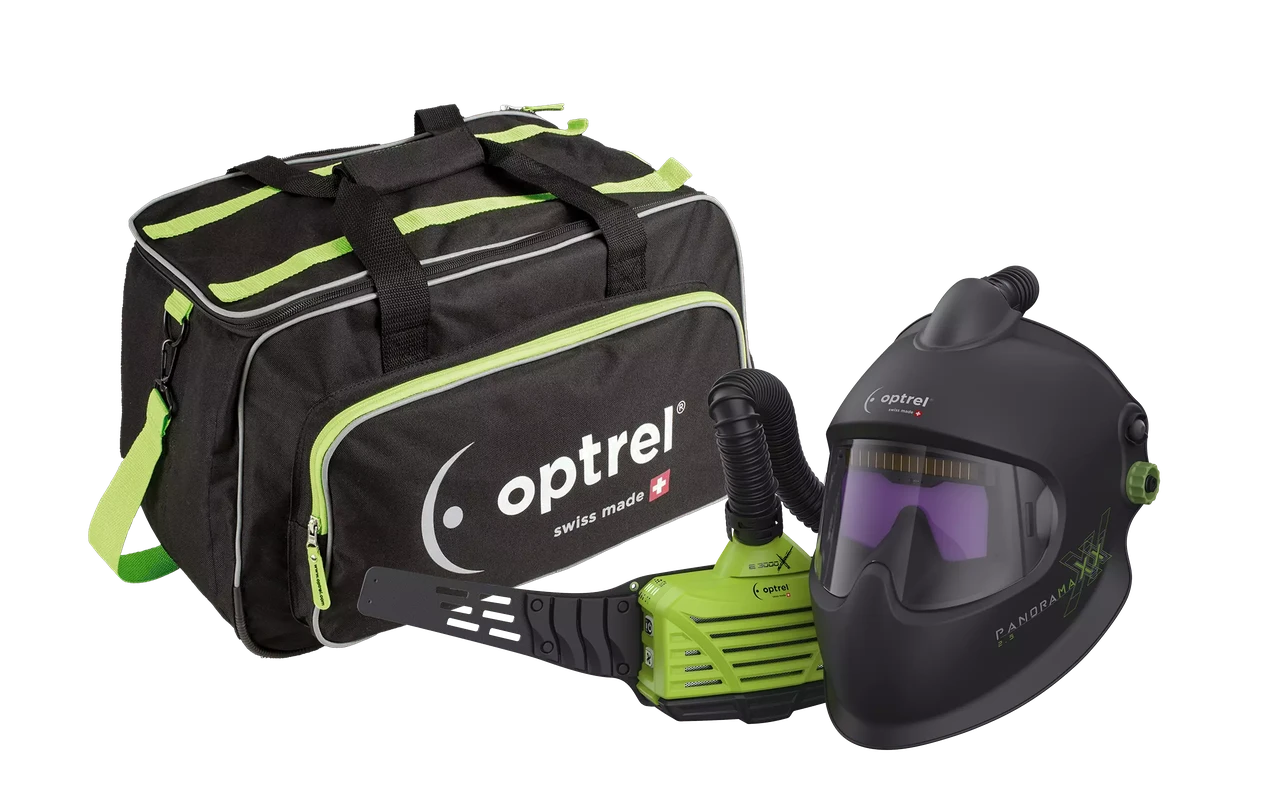 «Optrel®» e3000X з panoramaxx 2.5 -TC (4550.550) Автоматична зварювальна маска, вмик. система подавання свіжого, фото 1