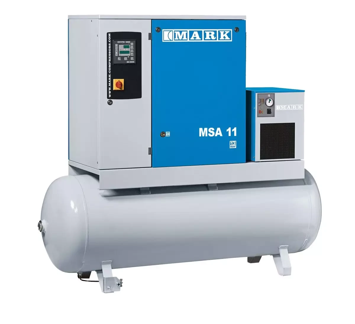 Гвинтовий компресор MARK MSA 15-270-10 барів Комплектація: 270 л. бойлер, холодильний осушувач MDX, фільтр, фото 1