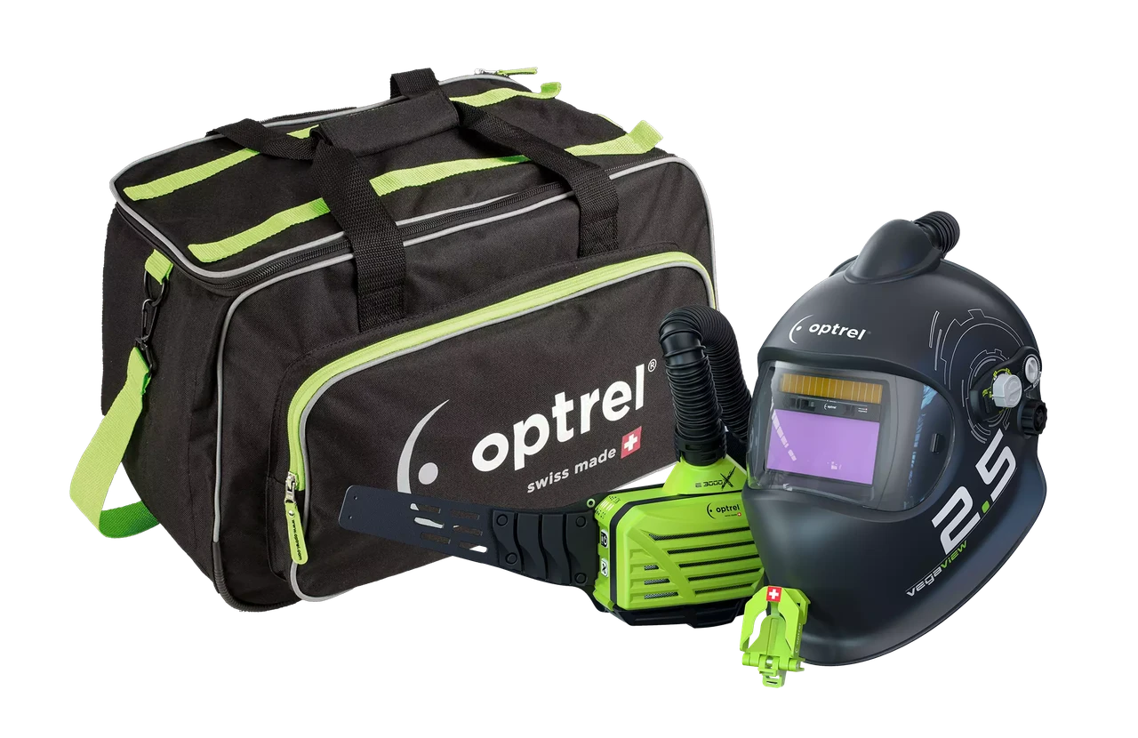 Optrel® e3000X з vegaview 2.5-TC (4580.050) Маска для автоматичного зварювання, вмик. система подавання свіжого