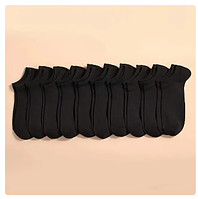 Шкарпетки човники 10 пар комплект чорні