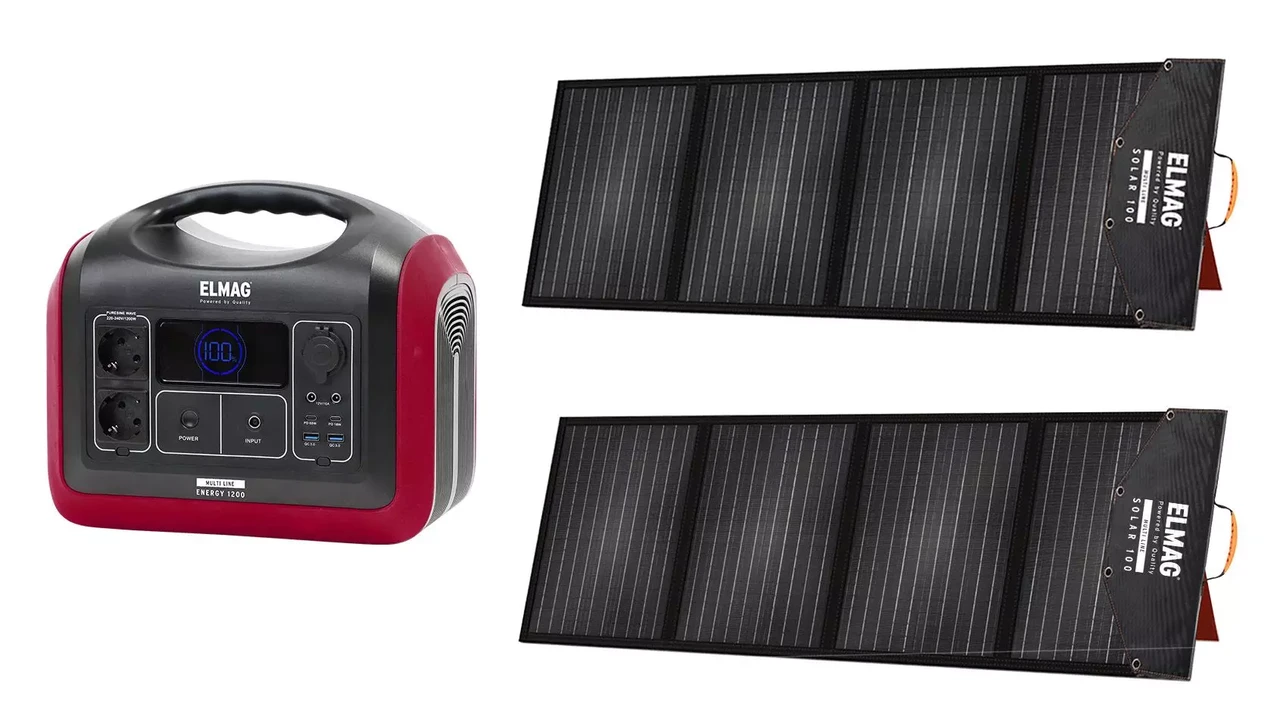 Портативний сонячний генератор ENERGY 1200 + SOLAR 100 DUO 1200 Вт, акумулятор LiFEPO4, 992 Втч,, фото 1