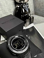 Мужские спортивные часы North Edge Mars 5BAR черные, водостойкие тактические часы для военного