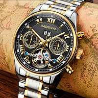 Мужские механические часы с автоподзаводом Carnival Sappfire Silver (сапфировое стекло, 25 камней)