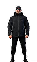 Зимняя тактическая куртка на утеплителе slimtex черная Зимняя полицейская куртка на подкладке Omni-Heat черная