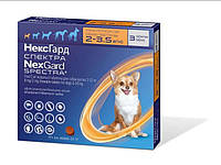 Некс Гард Спектра противопаразитарный препарат против блох, клещей и гельминтов для собак 2-3,5кг (3 таблетки)