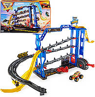 Spin Master Monster Jam Garage Playset and Storage. Гараж и трек для монстр-траков с лифтом, светом и звуками