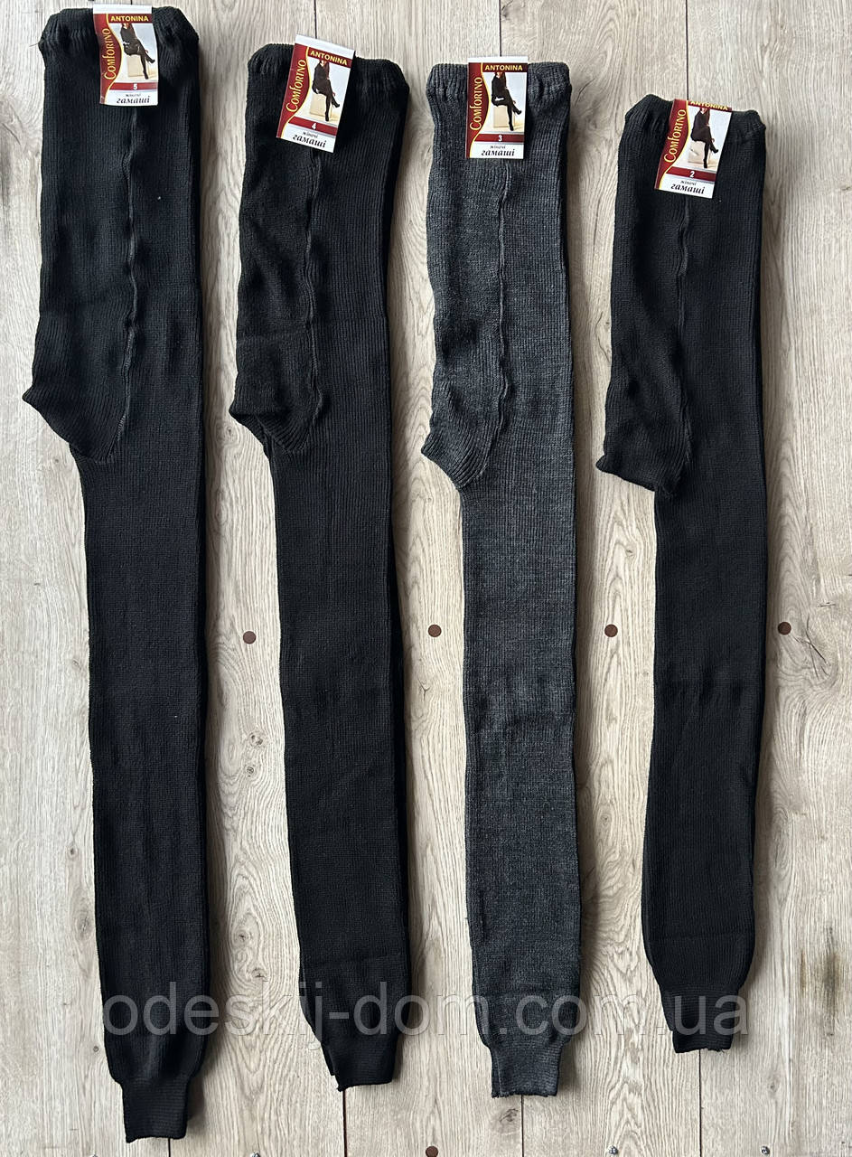 Жіночі в’язані напіввовняні гамаші тм Komfortino, фото 1