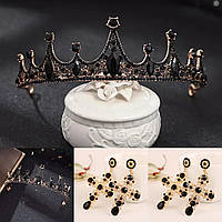 Корона и серьги в стиле Dolce&Gabbana, набор диадема и серьги, бижутерия