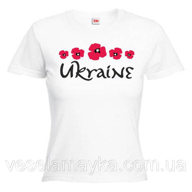 Футболка "Ukraine (Україна і маки)", фото 1