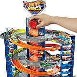 Hot Wheels City Mega Garage Playset with Corkscrew Elevator. Хот Вілс Сіті Мега Гараж на 60+ машинок із гвинтовим підйомником, фото 4