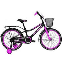 Детский Велосипед Rocky Crosser-13 с корзинкой и доп. колесиками 4503 Фіолетовий, 12