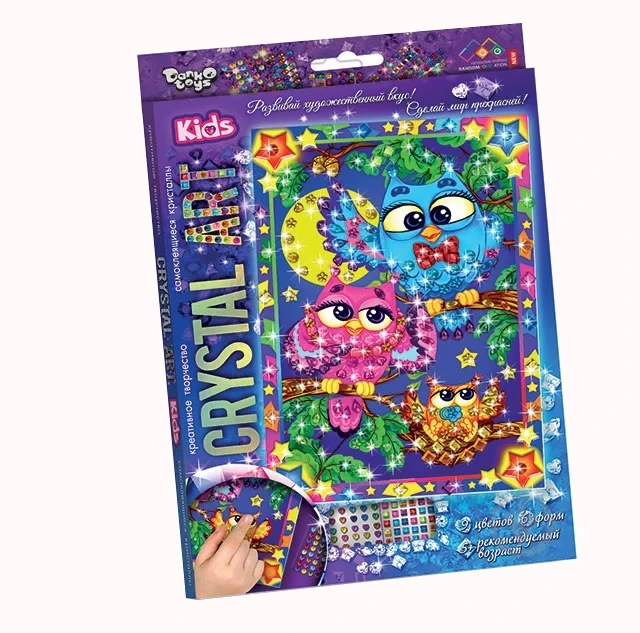 Мозаїка з кристалів Danko Toys Crystal art Kids мікс CArt-01-01