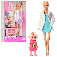 Кукла Defa Доктор 29 см с дочкой 10см и аксессуарами. 8348