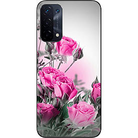 Силіконовий бампер Case для Oppo A74 5G із зображенням Рожеві троянди