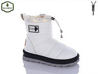 Зимове взуття для дівчинки білі чобітки уггі черевики 37 белые детские зимние угги Paliament