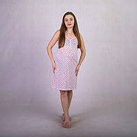 Нічна сорочка літня на тонких бретельках для вагітних і для годуючих мам світло-рожевий 46-54р.