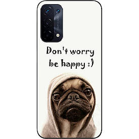 Силіконовий чохол Case для Oppo A74 5G з картинкою Мопс у капюшоні