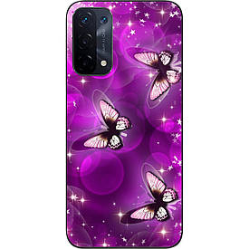 Силіконовий чохол Case для Oppo A54 5G з картинкою Бузкові метелики