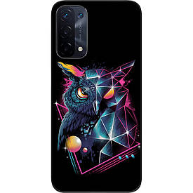Силіконовий чохол Case для Oppo A74 5G з картинкою Сова абстракція