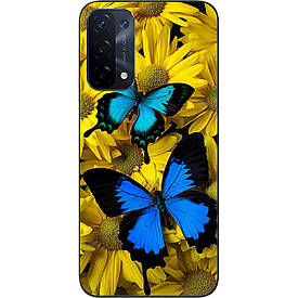 Силіконовий чохол Case для Oppo A74 5G з картинкою Сині метелики