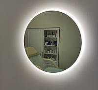 Парящее зеркало с подсветкой 5 Вт круглое 800х800 влагостойкое